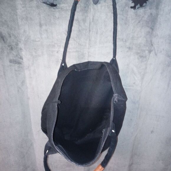 Shania Twain "Shania Now Tour" VIP Black Canvas Tote Bag Leather Handles EUC - Picture 5 of 11